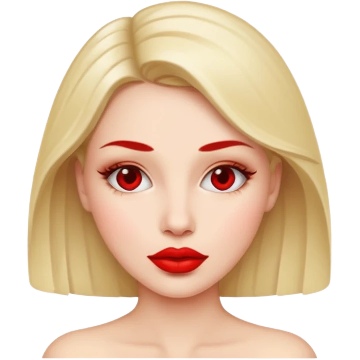 woman red lips emoji