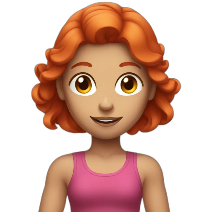 bicep girl with red hair emoji