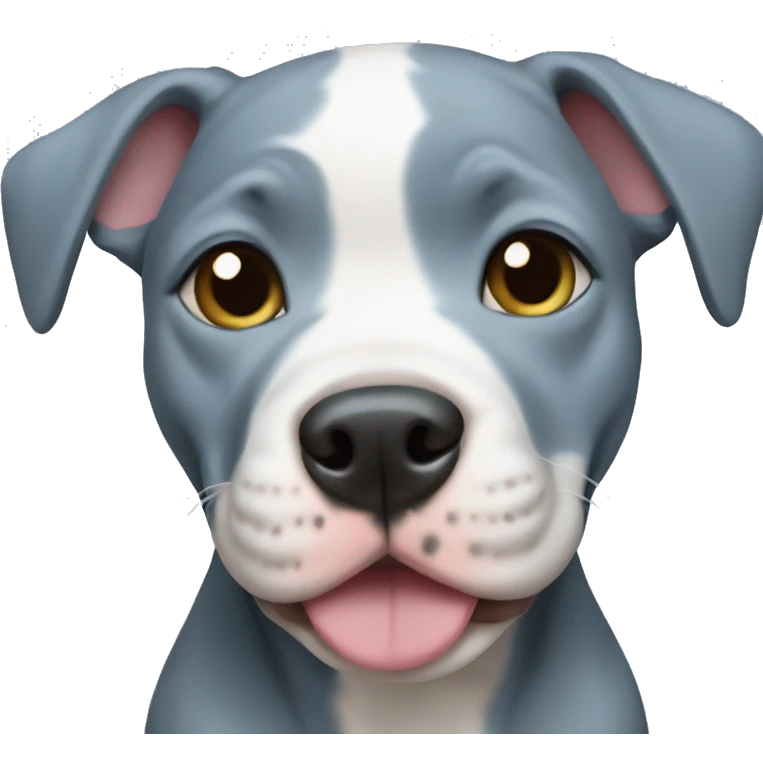 Blue pitbull puppy  emoji