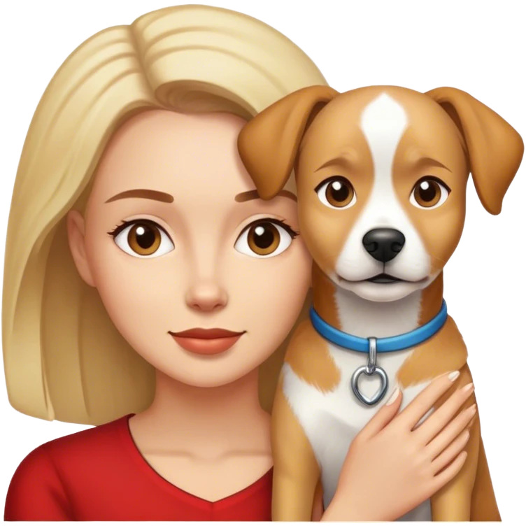 Dog with her owner emoji
