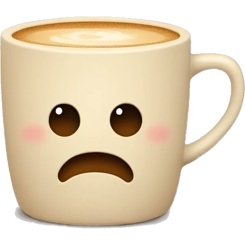 Warm coffee in a beige mug emoji