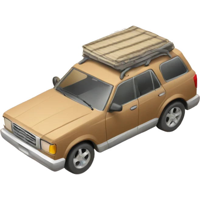 Desert with car emoji