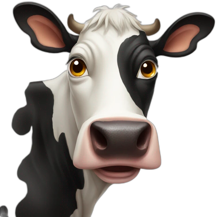 scary cow emoji