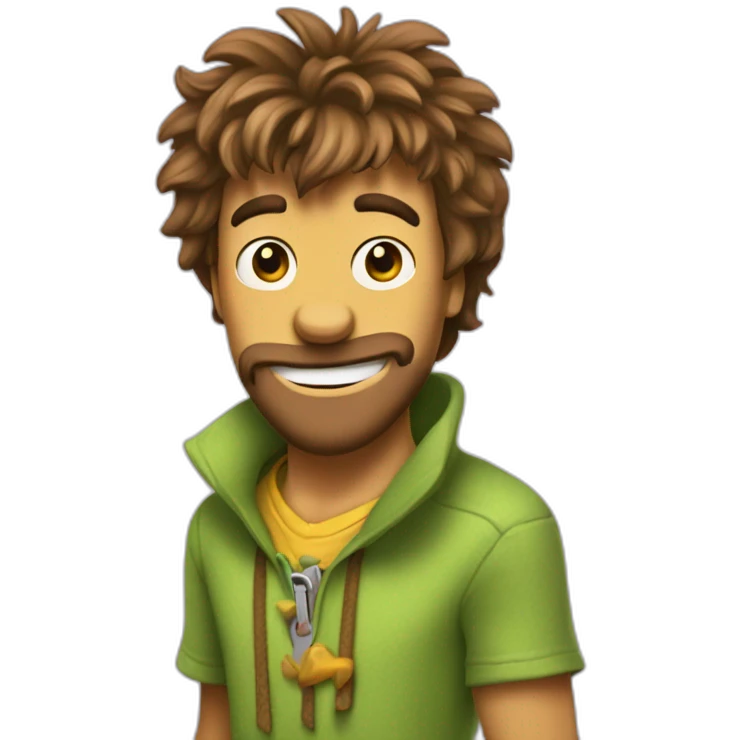 shaggy from scooby doo mixed with banana emoji