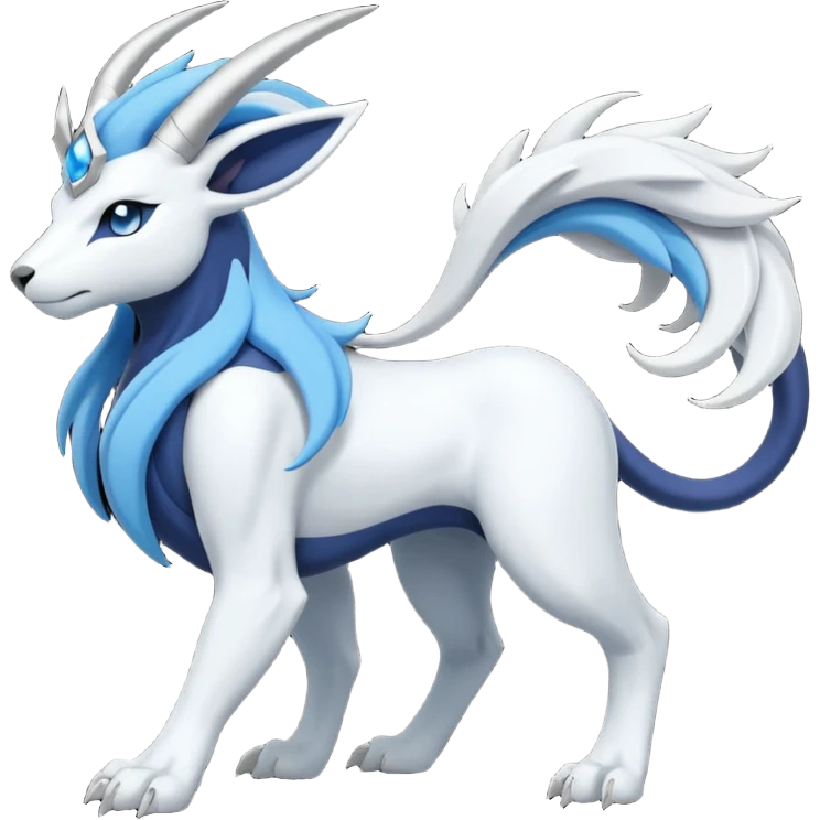 Absol-Amaura-Suicune-Cobalion-fusion, full body emoji