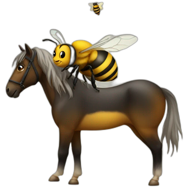 Bee and horse emoji