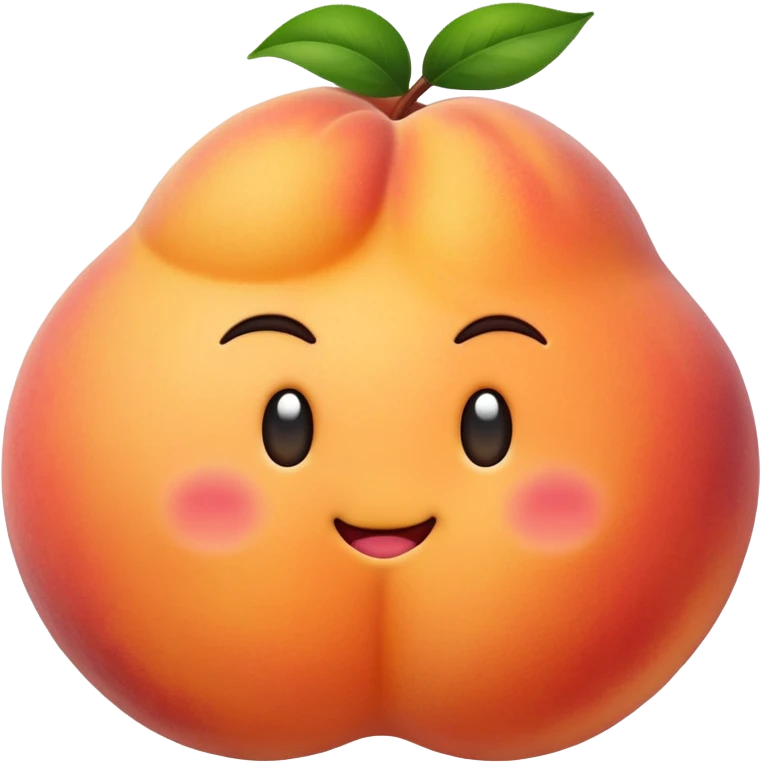Cartoon peach emoji representing buttocks emoji