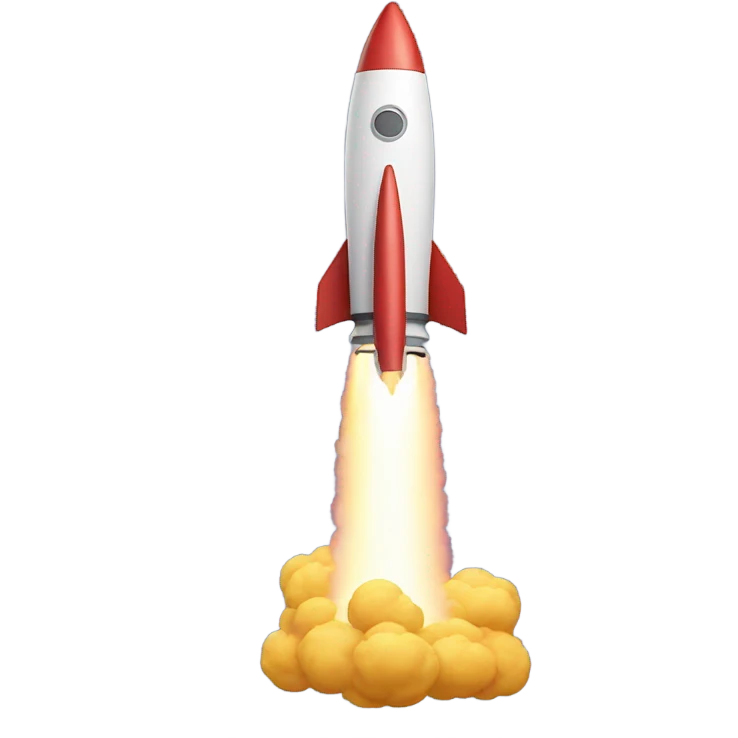 guy with a giant rocket launch emoji