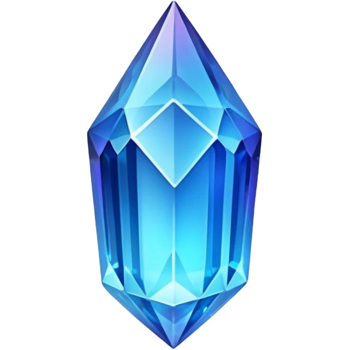 Long Blue glowing crystal emoji