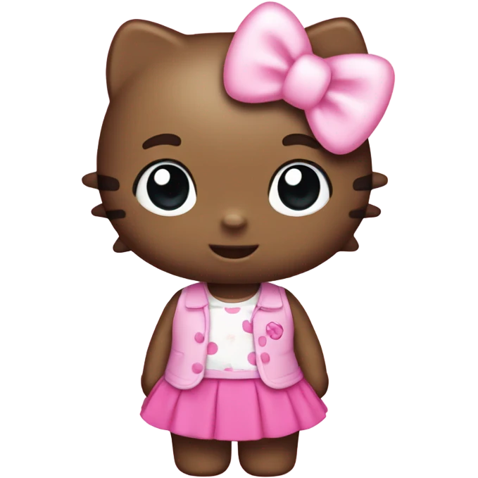 Cute hello kitty pink emoji