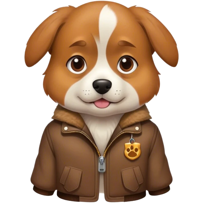 Dog in a jacket emoji