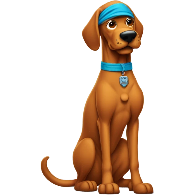 scooby doo the dog wearing a durag and doing hand signs emoji