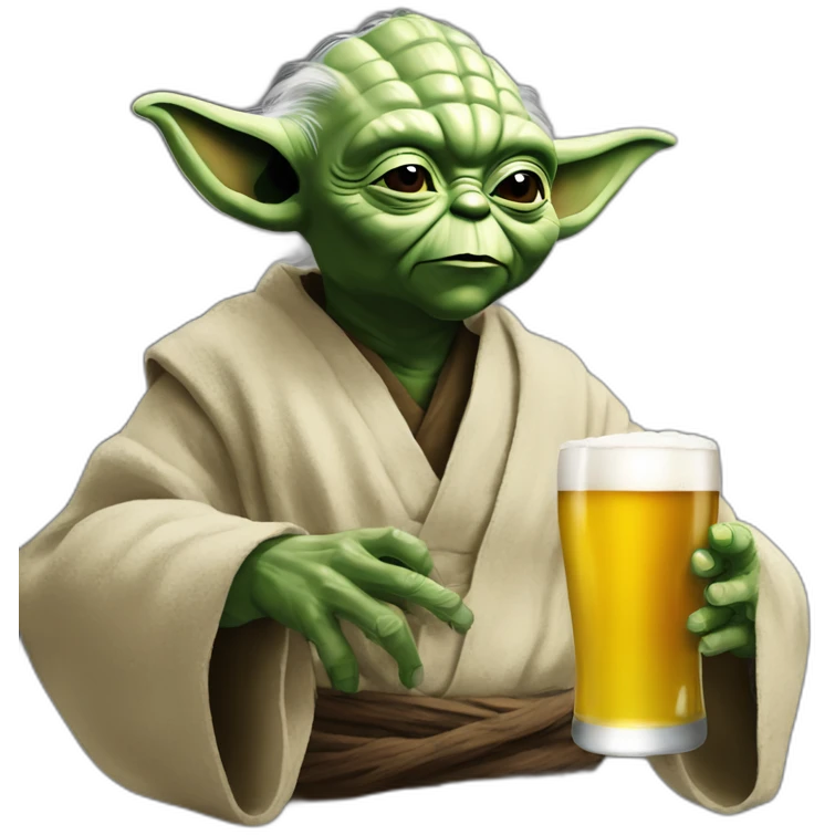 Mettre Yoda avec une bière dans sa main ? emoji