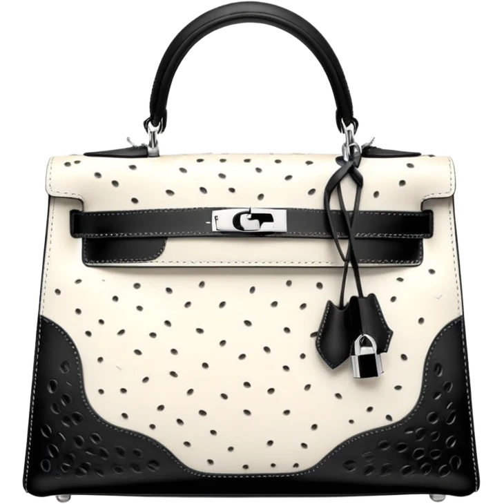 hermes kelly sellier ostrich palladium hardware white emoji