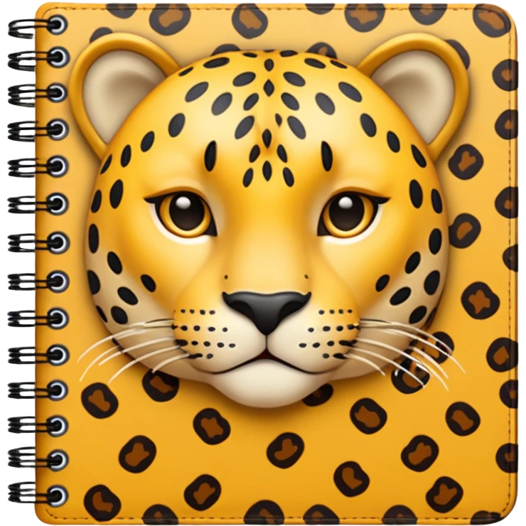 leopard patterned notebook emoji