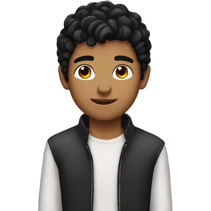 Young boyfriends with black hair emoji