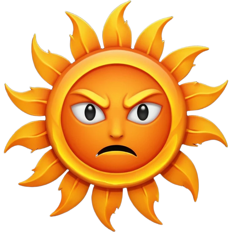 Evil sun emoji