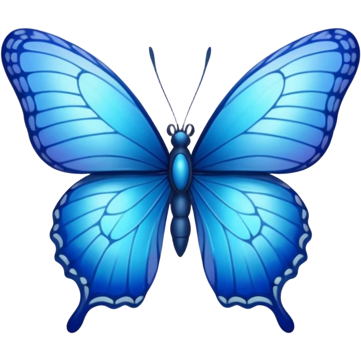 blue butterfly emoji