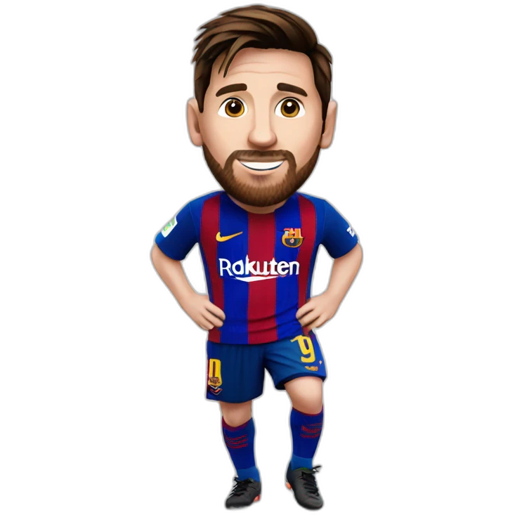 Messi sur un chat emoji