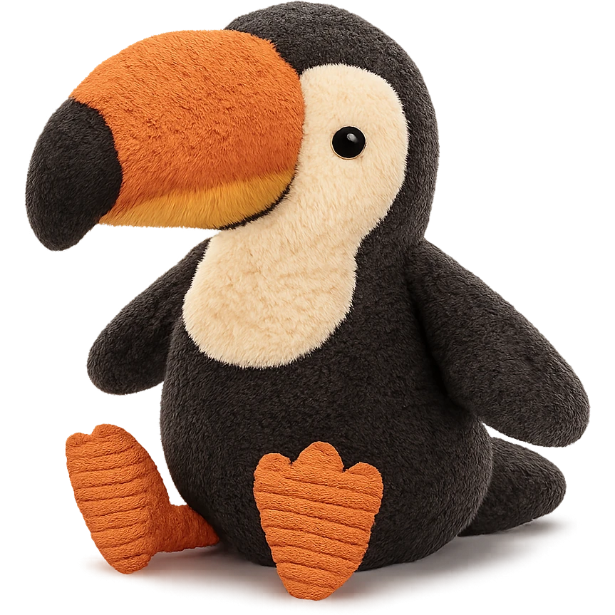 cute toucan jellycat plushie emoji