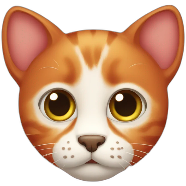 red cat with big eyes emoji