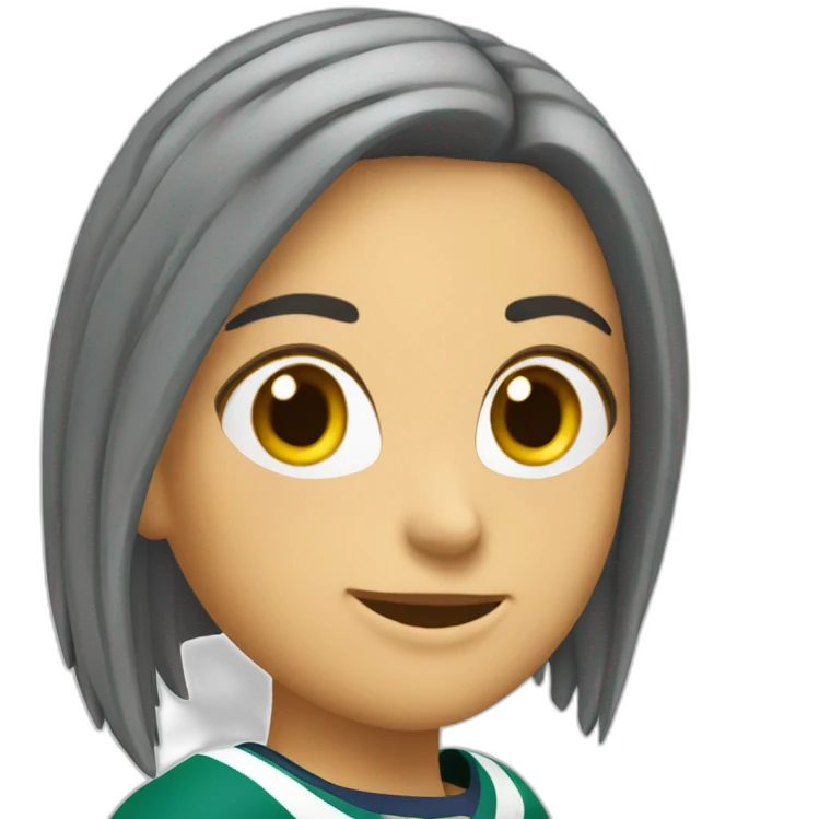 Jugadora de hockey con el 27 emoji