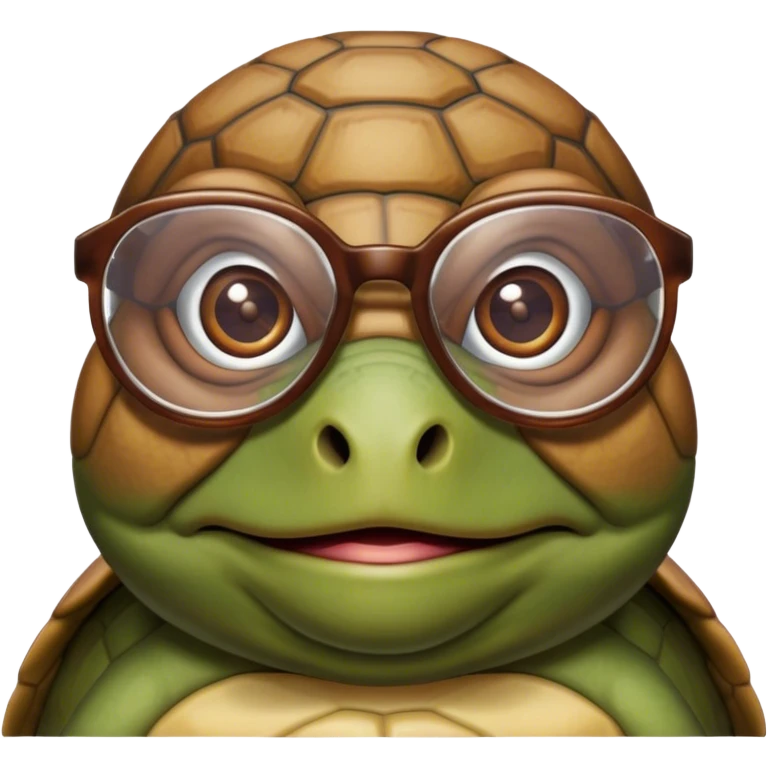 elderly turtle wearing glasses emoji