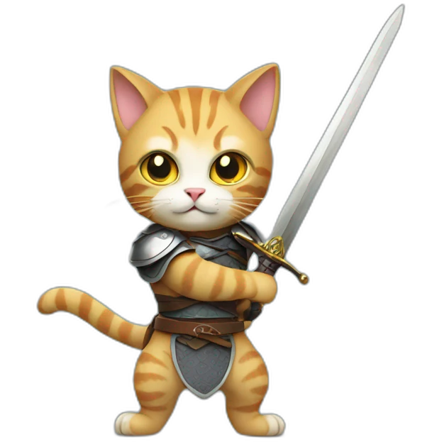 cat with sword emoji