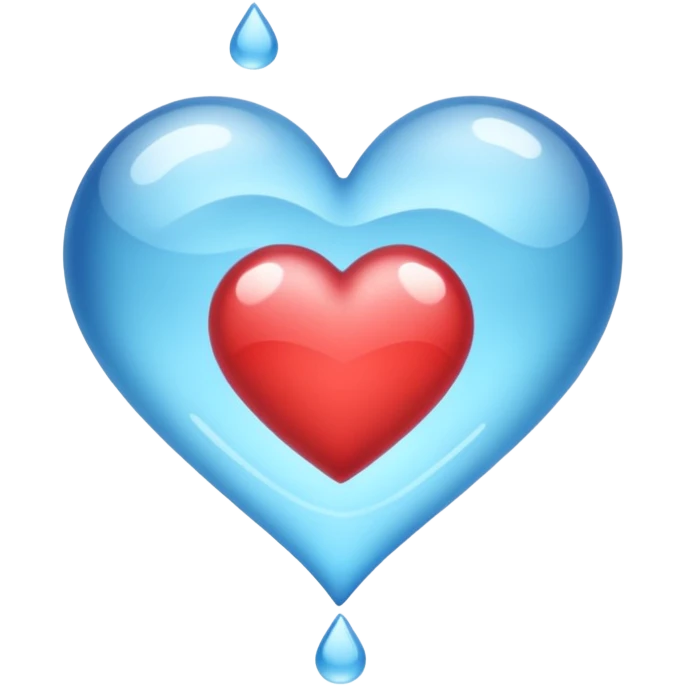 heart shape water drop emoji