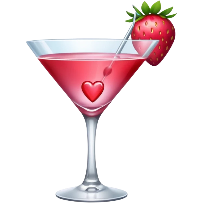 galentines red and pink cocktail emoji