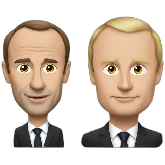 Macron et putin emoji