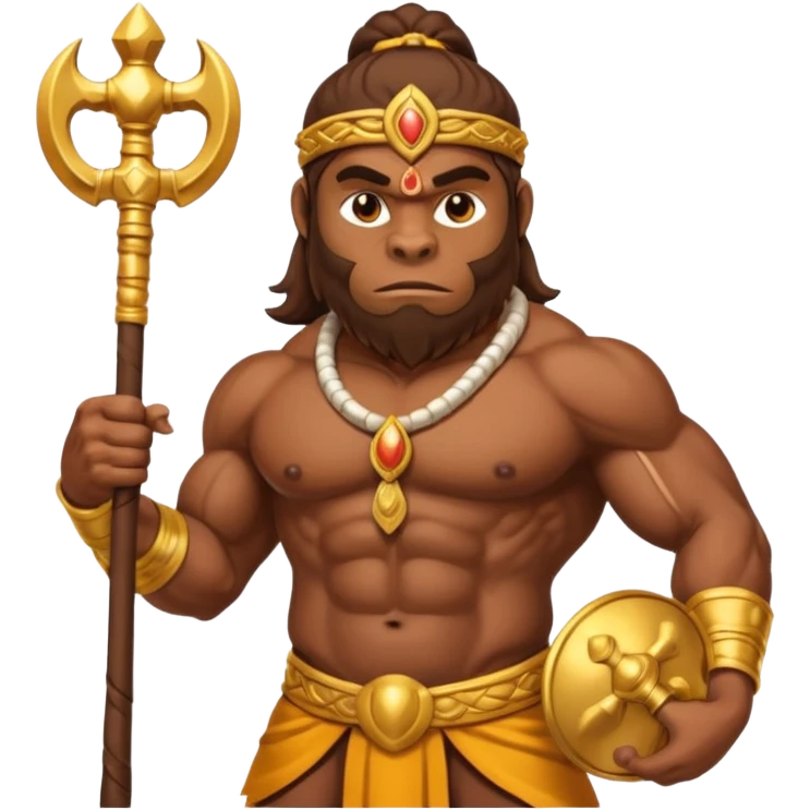 Hanumanji and mace emoji