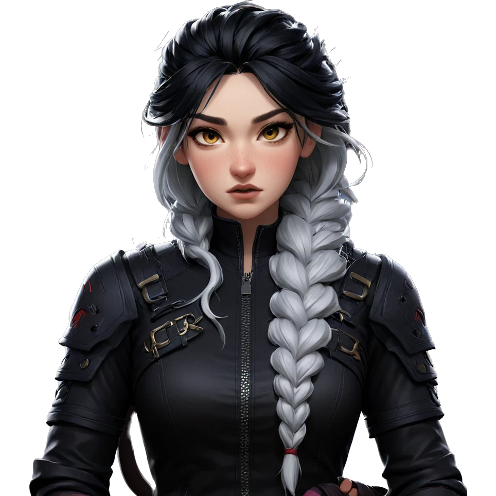 girl with dragon and lightning emoji