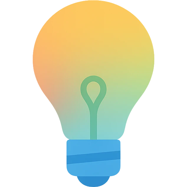 colorful lightbulb icon emoji