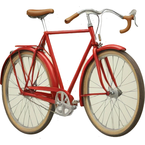 V frame vintage red bike emoji