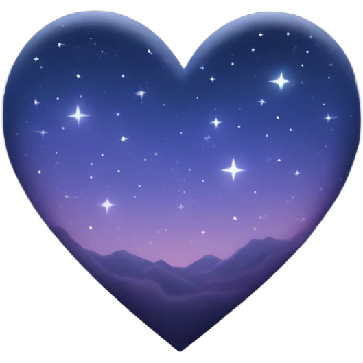 Night sky heart emoji