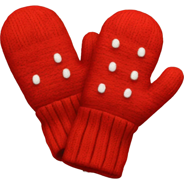 Red mittens emoji