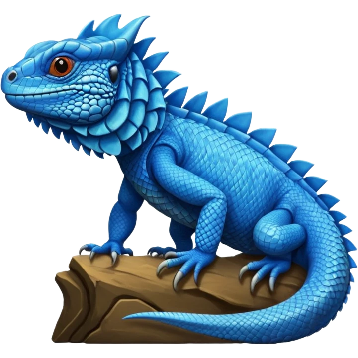 Blue Iguana print emoji