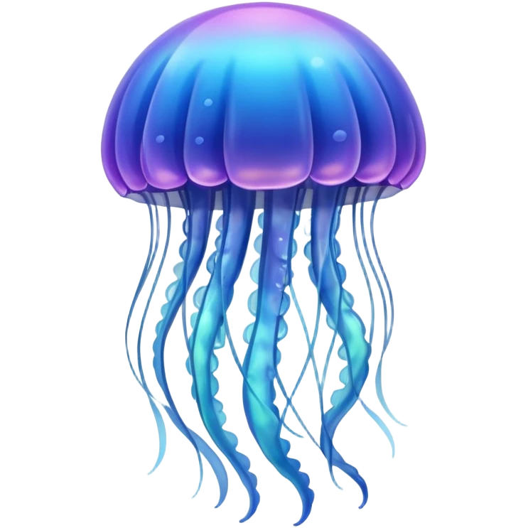 jellyfish with unique design and color but i want a simple one i dont want color orange and blue emoji