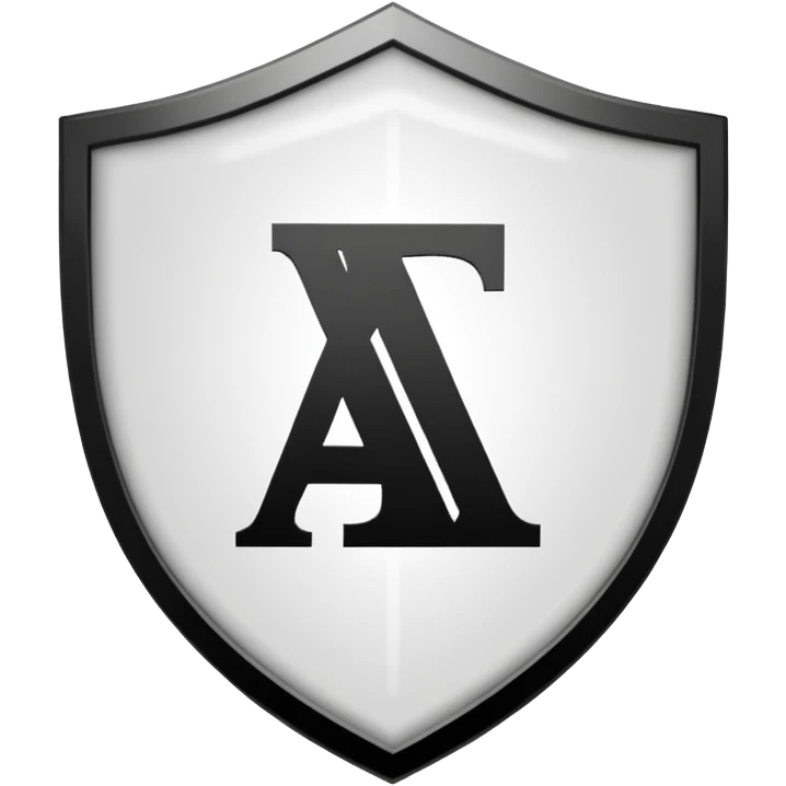 The logo is a shield shape with a black outline. The upper part of the shield contains the words "ATHLETIC CLUB" in black capital letters on a white background. Below this, the shield is divided diagonally.  emoji