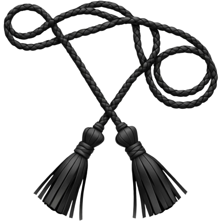 Black leather flogger emoji