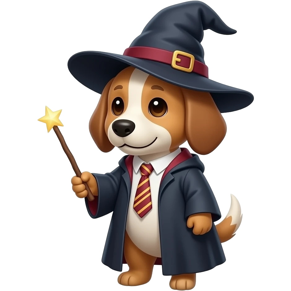 Dog wizard emoji