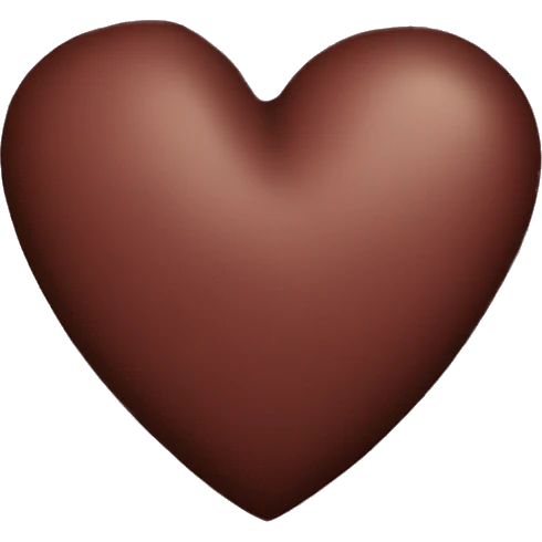 Burgundy brown heart emoji