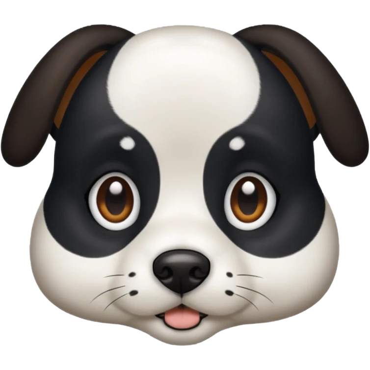 black and white dog spotted emoji