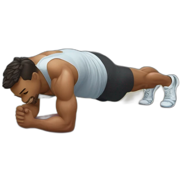 A gym guy doing push up  emoji