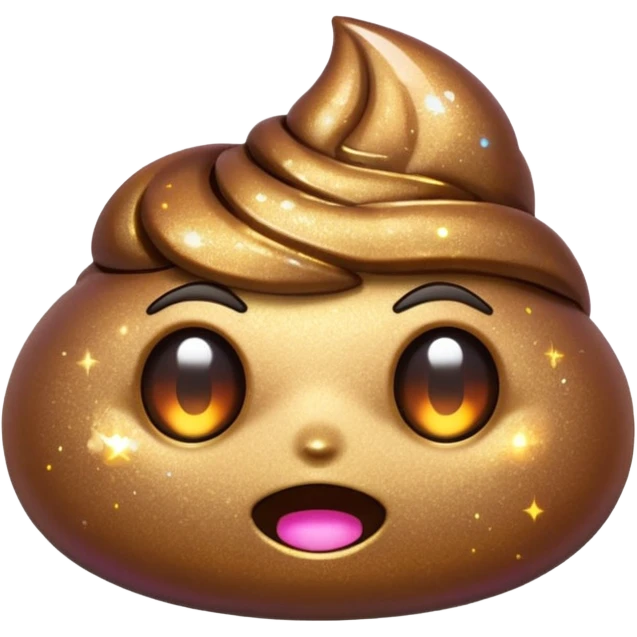 glitter poops brown cyberpunk emoji