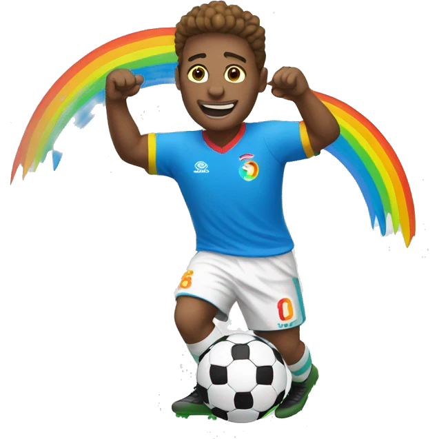 rainbow Fußballtrick emoji