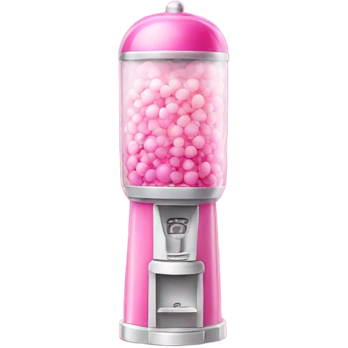 Pink ombre tall round bubblegum machine with glitter  emoji