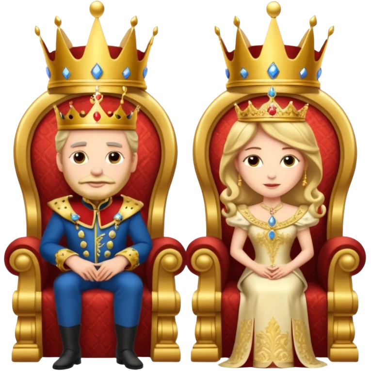 King and Queen in their thrones emoji