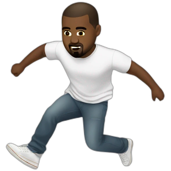 kanye west flying emoji